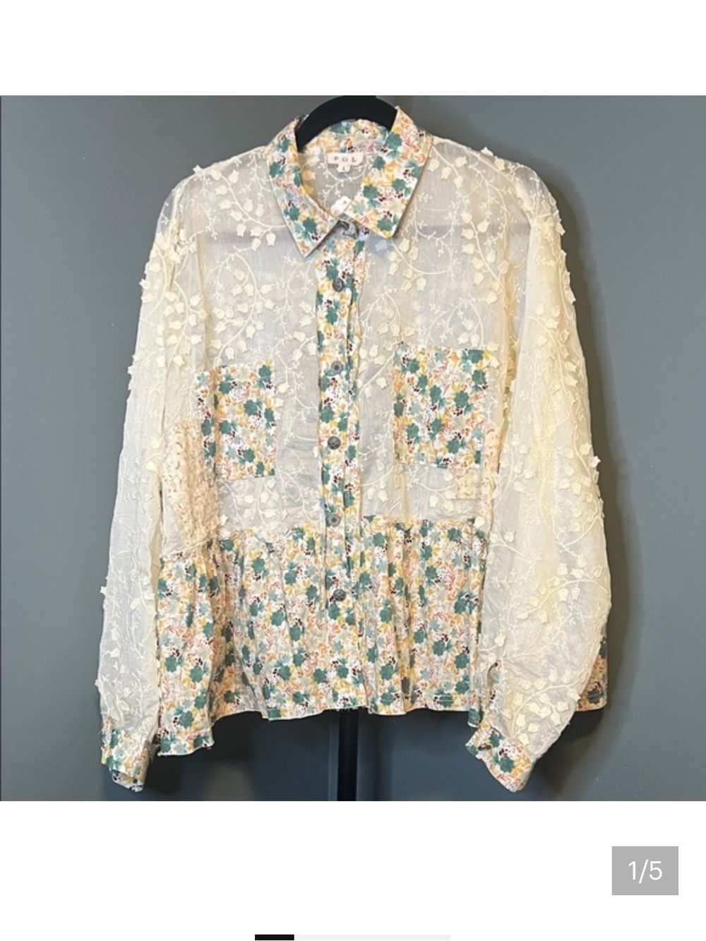 POL Floral Multicolor Lined Top